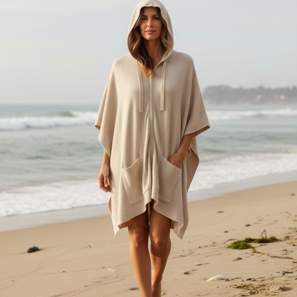 Barefoot Dreams Hooded Cardigan/Cover up.